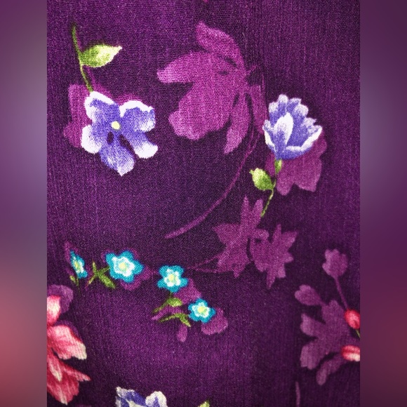 Jaclyn Smith Hawaiian Floral Skirt size S Midi Tie Elastic Waist wrinkle fabric - Picture 15 of 15